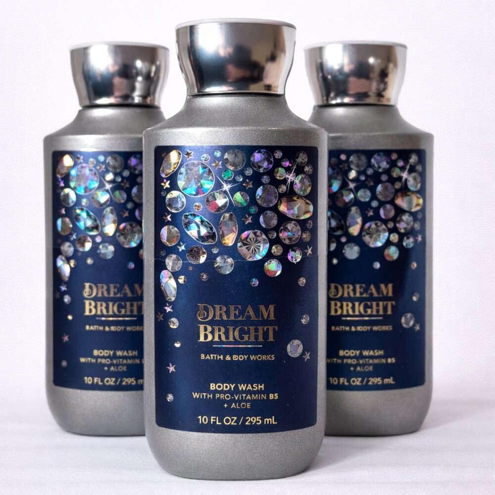 Bath & Body Works Body Wash Bundle DREAM BRIGHT 3Pack NEW